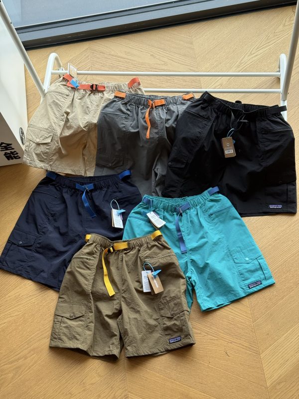 Luxury Patagonia Shorts Khaki Nylon Logo Style