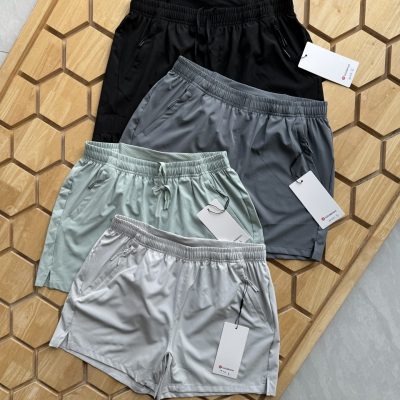 Premium Quality Lululemon Shorts Black Nylon Casual Collection