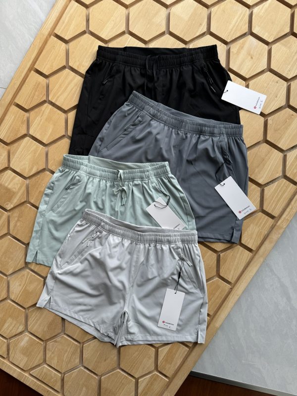 Premium Quality Lululemon Shorts Black Nylon Casual Collection