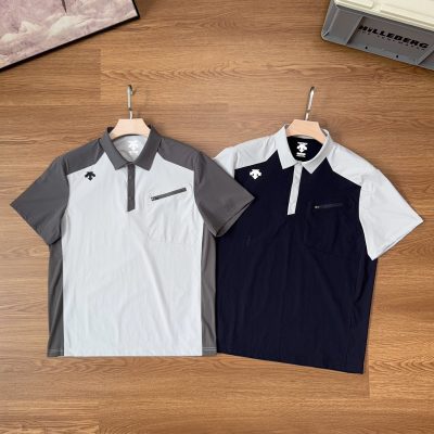 Premium Quality Descente Short-Sleeved Navy Urban Style