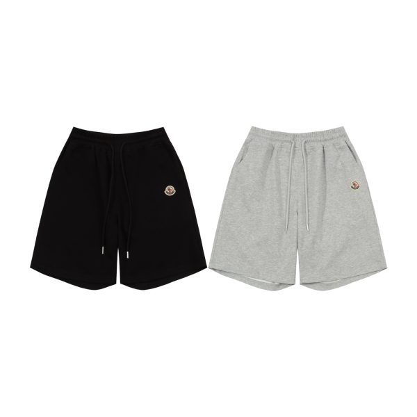 High Quality Moncler Shorts Black Logo Style