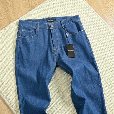 Luxury Armani Jeans Black Denim Washed Luxury