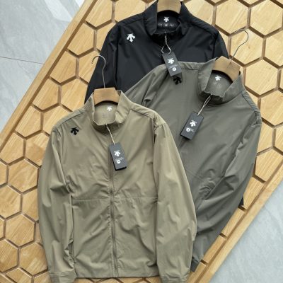 Best Selling Descente Coats Black Polyester Classic Style