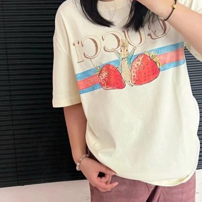 High Quality Gucci Short Sleeves Cotton Print Style