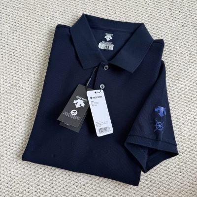 Luxury Descente Short-Sleeved Black Cotton Casual Luxury