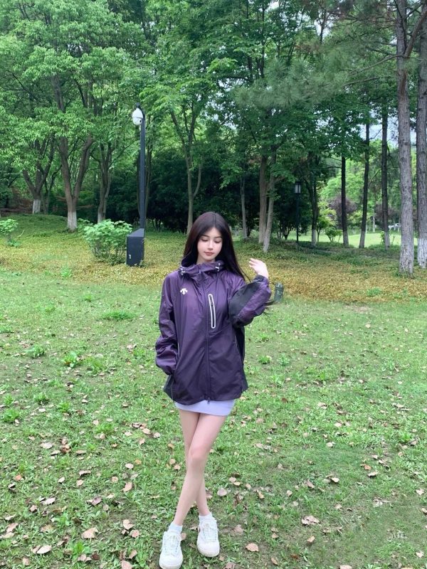 Luxury Descente Jackets Purple Silk Breathable Style