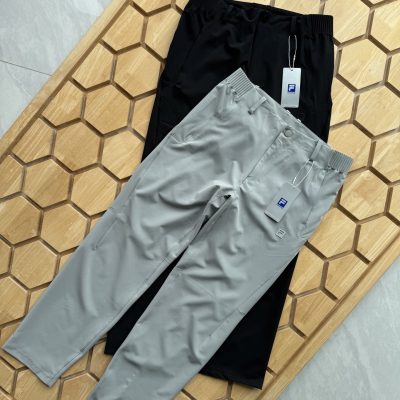 Premium Fila Pants Black Breathable Luxury