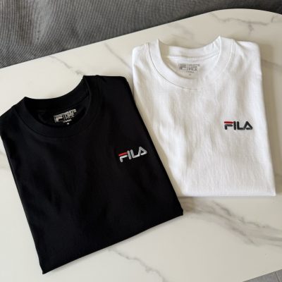 Best Selling Fila Short Sleeves Black Embroidered Collection