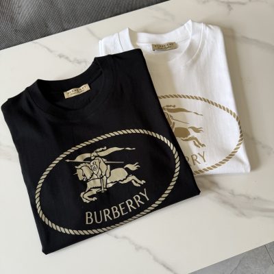 High Quality Burberry Short Sleeves Black Print Collection