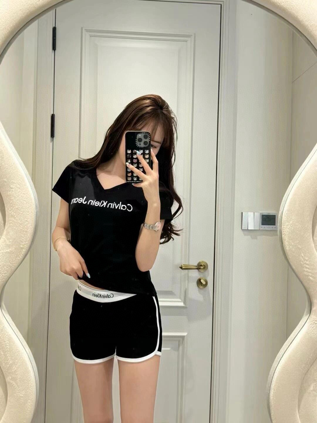 Premium Quality Calvin Klein Short Sleeves Black Print Collection