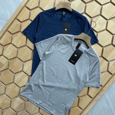 Best Selling Lululemon Short-Sleeved Shirts Gray Breathable Style
