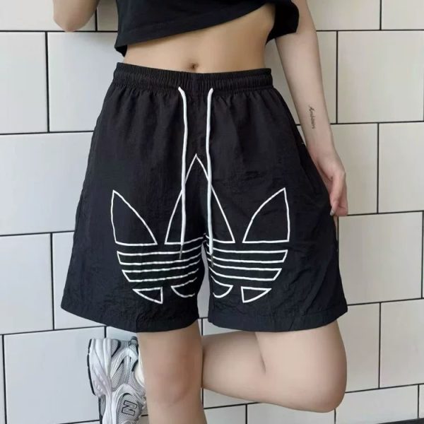 Premium Adidas Shorts Black Embroidered Collection