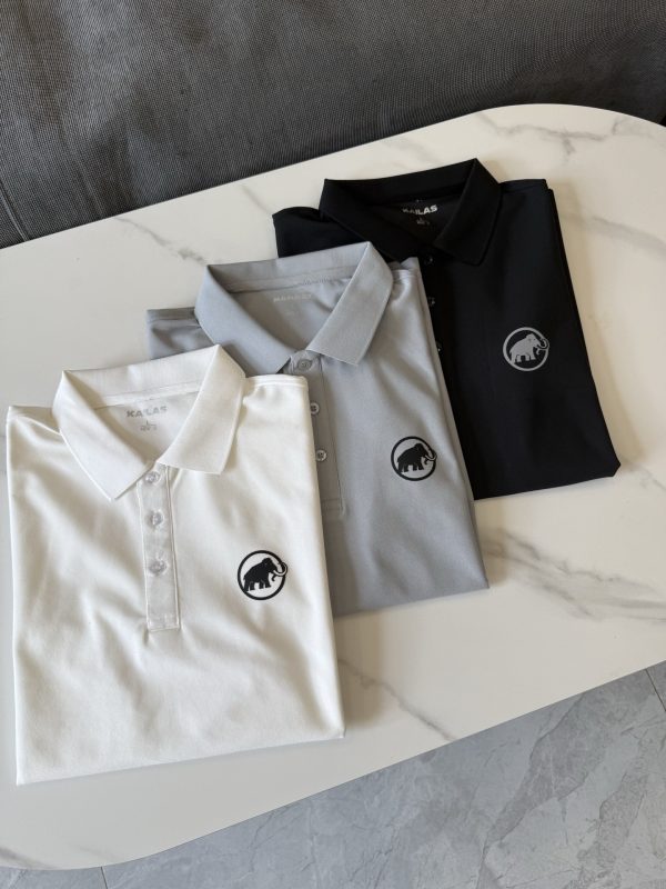 High Quality Mammut Polo Shirt Black Cotton Minimalist Collection