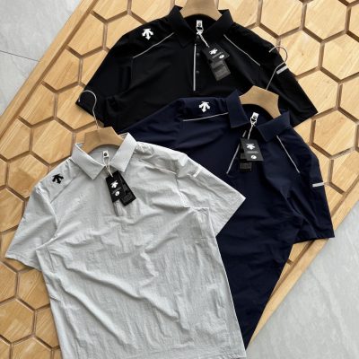 Best Selling Descente Short-Sleeved Black Casual Luxury