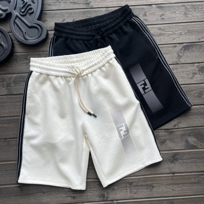 Premium Quality Fendi Shorts White Cotton Casual Style