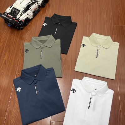 Premium Quality Descente Short-Sleeved White Cotton Breathable Collection
