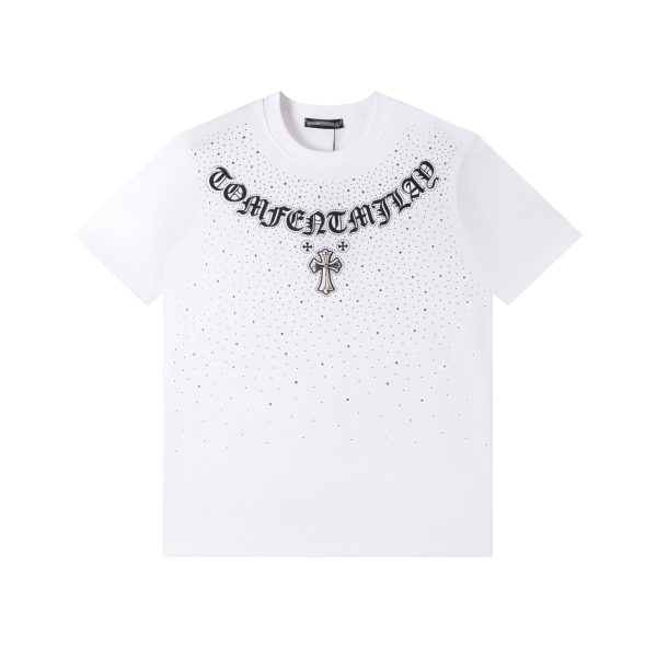 Best Selling Chrome Hearts Short Sleeves Black Cotton Classic Luxury