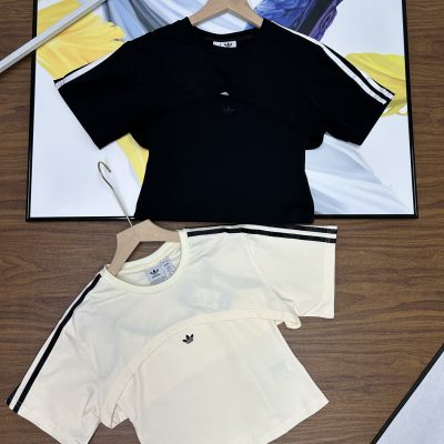 Premium Adidas Short-Sleeved Shirt White Classic Luxury