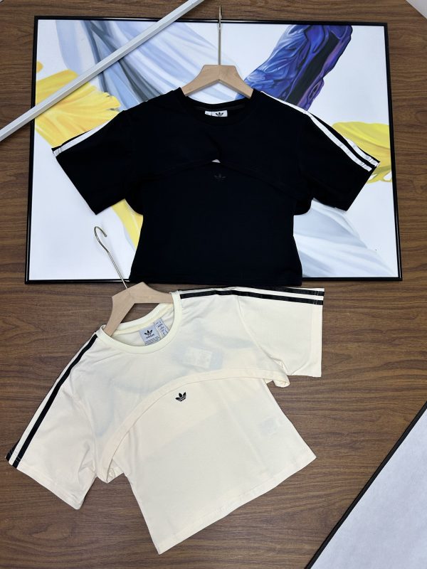 Premium Adidas Short-Sleeved Shirt White Classic Luxury