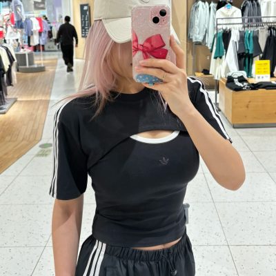 Best Selling Adidas Short-Sleeved Shirt White Classic Style