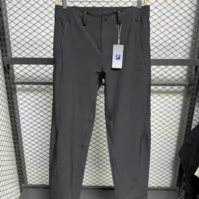 Luxury Fila Pants Black Breathable Style