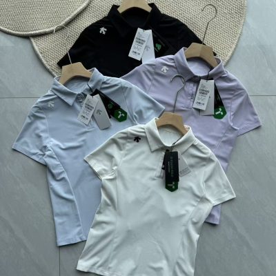 Best Selling Descente Short-Sleeved Black Breathable Luxury