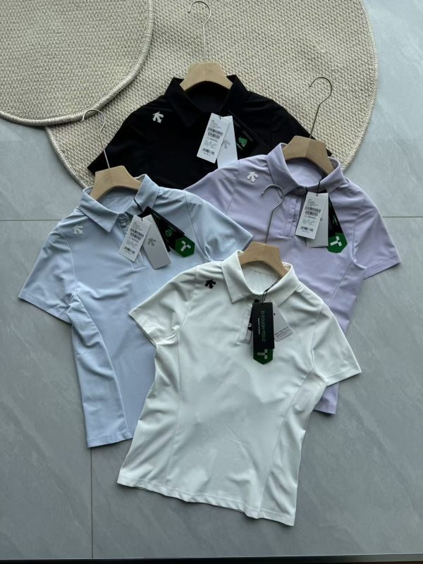 Best Selling Descente Short-Sleeved Black Breathable Luxury