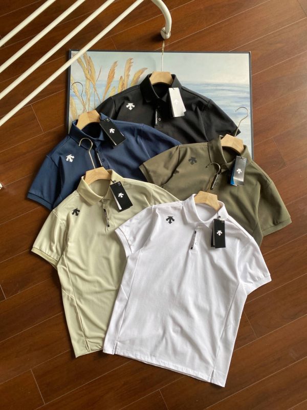 Premium Descente Short-Sleeved White Cotton Breathable Style