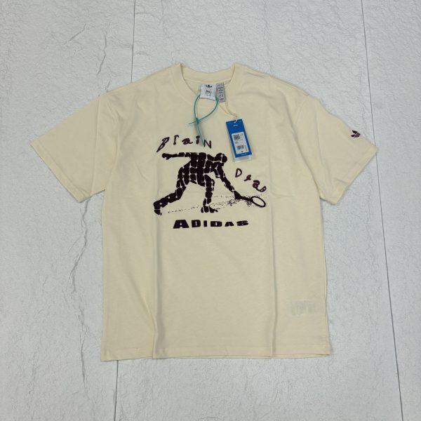 Luxury Adidas Short Sleeves Silk Logo Luxury