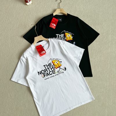 Premium Quality The North Face Short Sleeves Black Print Collection