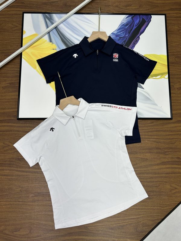 Premium Quality Descente Short-Sleeved Black Cotton Style