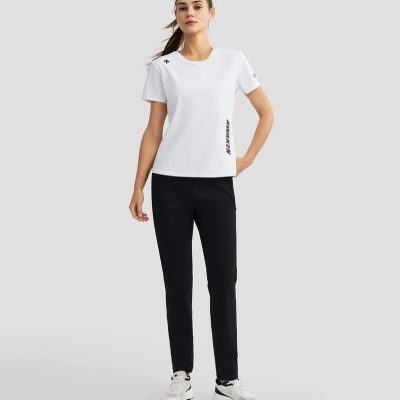 Premium Quality Descente Short-Sleeved Shirt Black Knit Classic Collection
