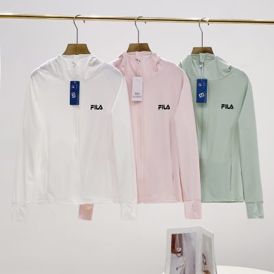 Best Selling Fila Jackets White Silk Breathable Style