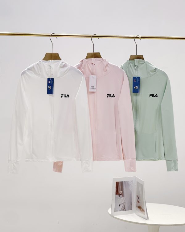 Best Selling Fila Jackets White Silk Breathable Style