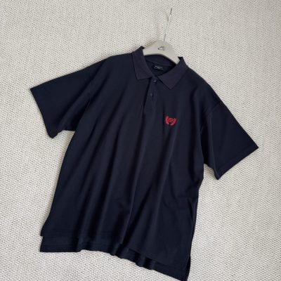 Premium Balenciaga Short-Sleeved Black Cotton Solid Style