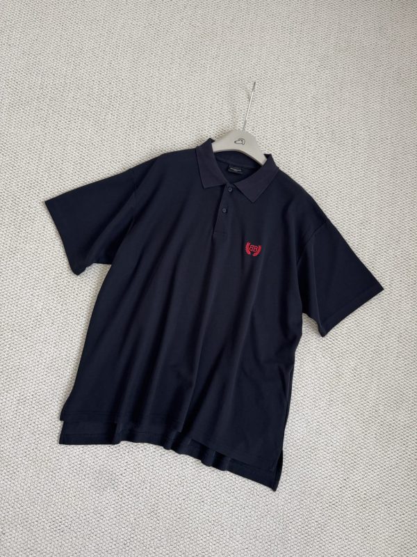 Premium Balenciaga Short-Sleeved Black Cotton Solid Style