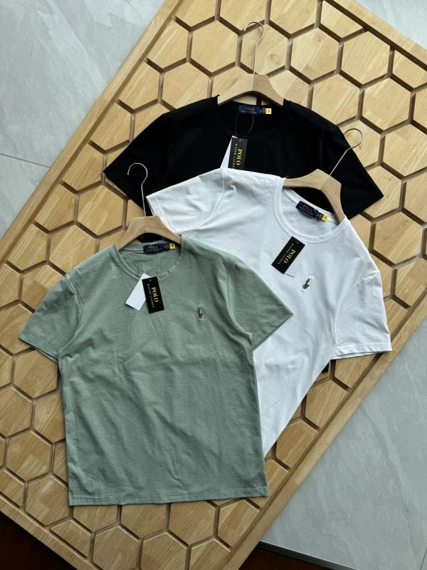 Luxury Ralph Lauren Short-Sleeved T-Shirts White Cotton Classic Luxury