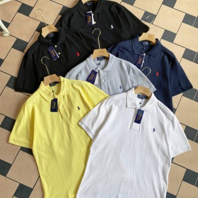Premium Quality Ralph Lauren Short-Sleeved Black Cotton Classic Collection