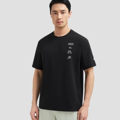 Best Selling Descente Short Sleeves Black Breathable Style