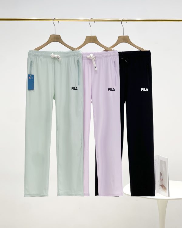 Luxury Fila Casual Pants Black Silk Casual Luxury
