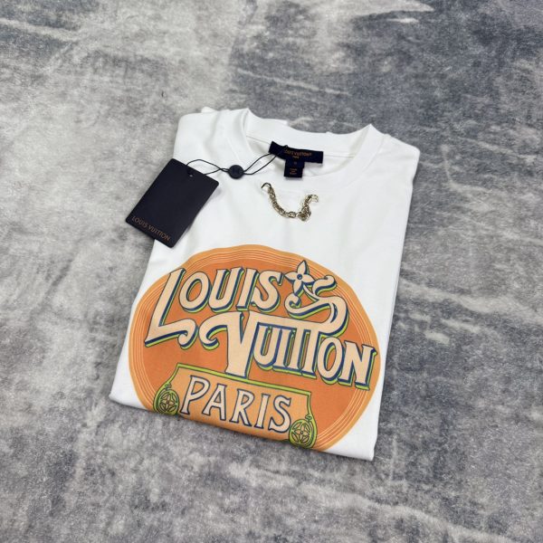 Luxury Louis Vuitton Short-Sleeved Shirt Blue Cotton Solid Collection
