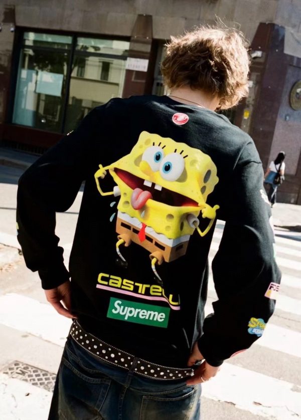 Premium Quality Supreme Long Sleeves Black Print Style