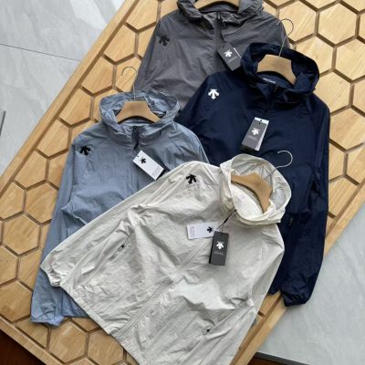 Premium Descente Jackets Navy Silk Breathable Collection