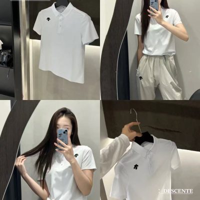 Luxury Descente Short Sleeves White Breathable Style