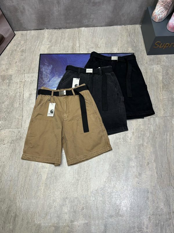 Best Selling Carhartt Shorts Black Cotton Solid Luxury
