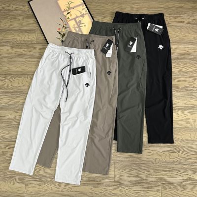 High Quality Descente Pants Black Nylon Casual Collection