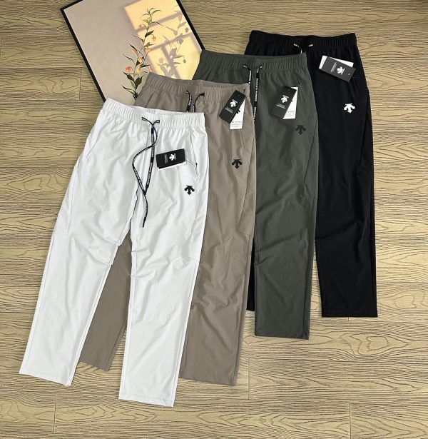 High Quality Descente Pants Black Nylon Casual Collection