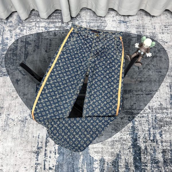 Luxury Louis Vuitton Jeans Cotton Jacquard Luxury