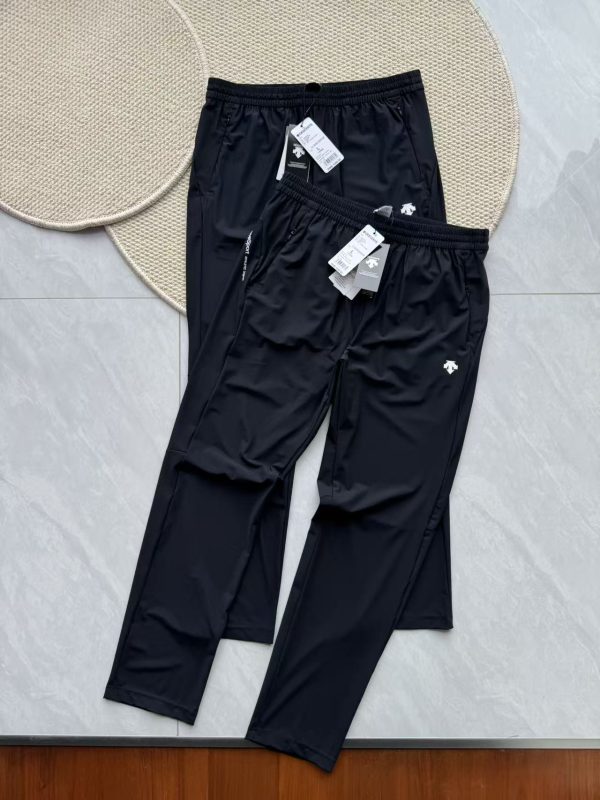 Luxury Descente Pants Black Calf Casual Style
