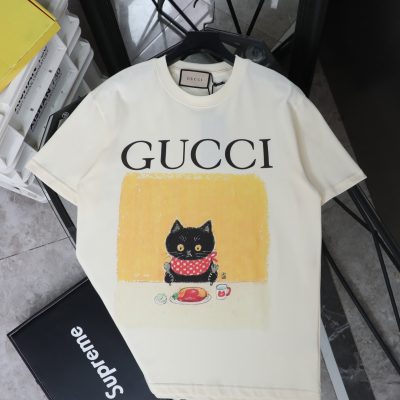 Best Selling Gucci Short Sleeves Beige Print Luxury